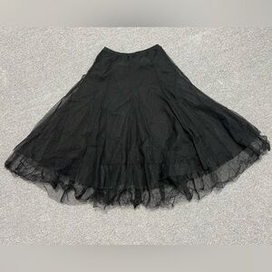 Elegant Black Tulle Women's Skirt